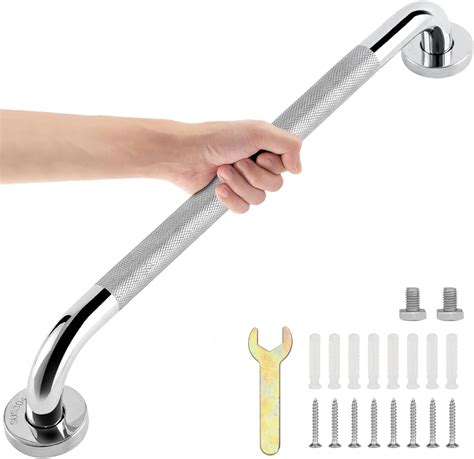 Sunzone Bathroom Grab Bars Handle 24 Inch Anti Slip Grab Bars Chrome