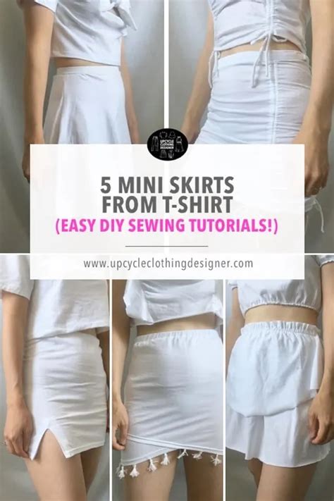 T Shirt To Mini Skirt Diy Mini Skirt Upcycle Projects Fashion