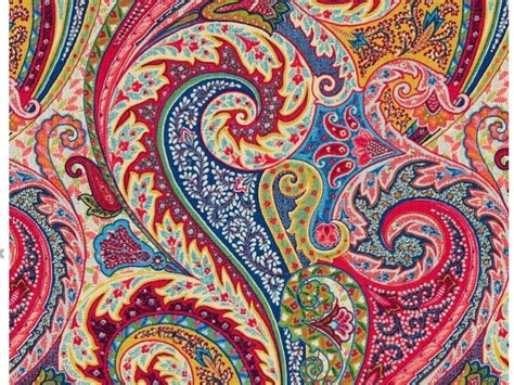 Paisley Linen Fabric Modern Paisley Upholstery Fabric By The Etsy