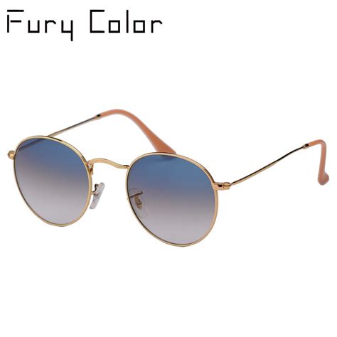 Luxury Round Sunglasses Women Luxury Brand Designer Vintage Gradient