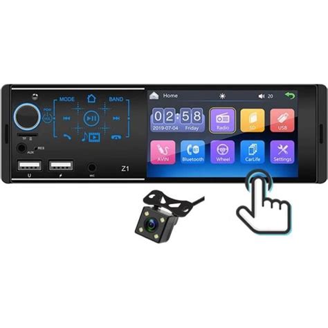 Autoradio 1 Din Rds Media Lecteur Mp5 Autoradio Bluetooth 4 1 Écran