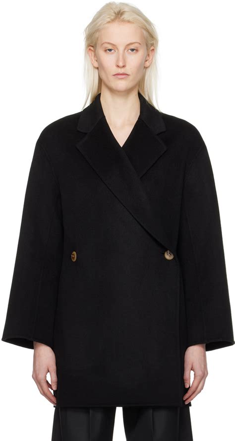 By Malene Birger Black Ayvia Coat Ssense Uk