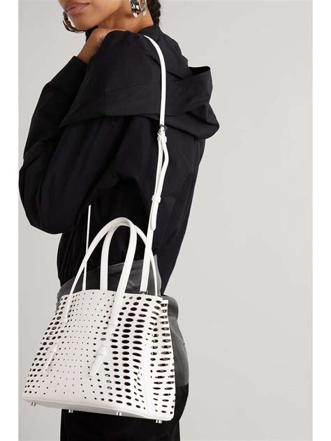 Ala A Mina Laser Cut Leather Tote Net A Porter