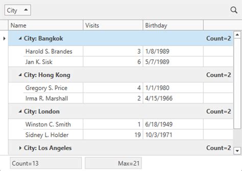 How To Bind The Grid To Total And Group Summaries Wpf Controls