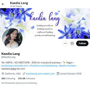 Kaedia Lang Twitter Twitter Porn Account