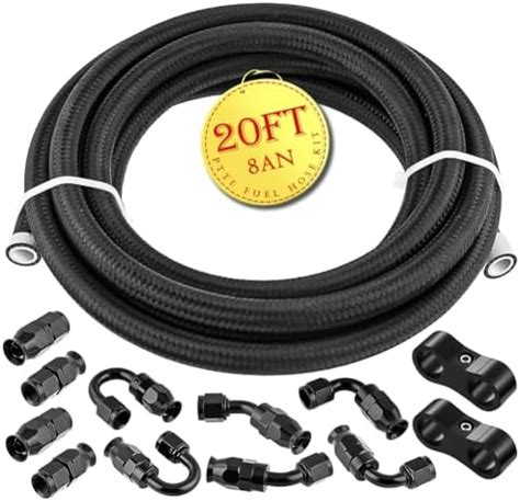 Amazon Afa Motors 8AN Fuel Line Kit 5 16 20FT PTFE Fuel Line Hose