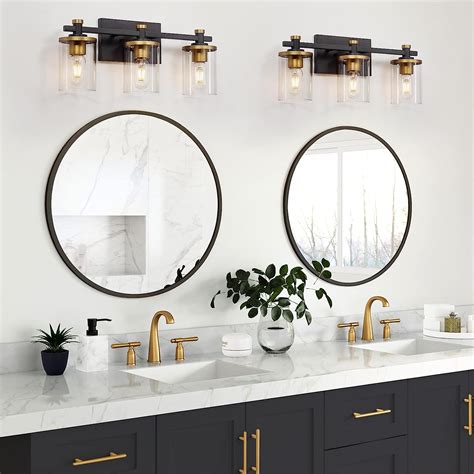 Buy Light Bathroom Vanity Light Fixtures Modern Black And Gold