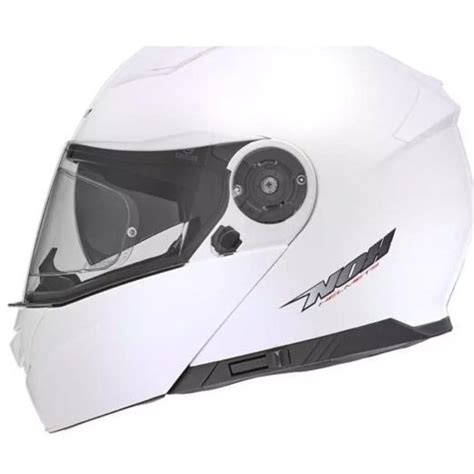 Casque Nox N Blanc Perle Brillant Casque Modulable