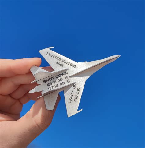 Collectable Aircraft From a Recycled Piece of SUKHOI SU-30 Aircraft