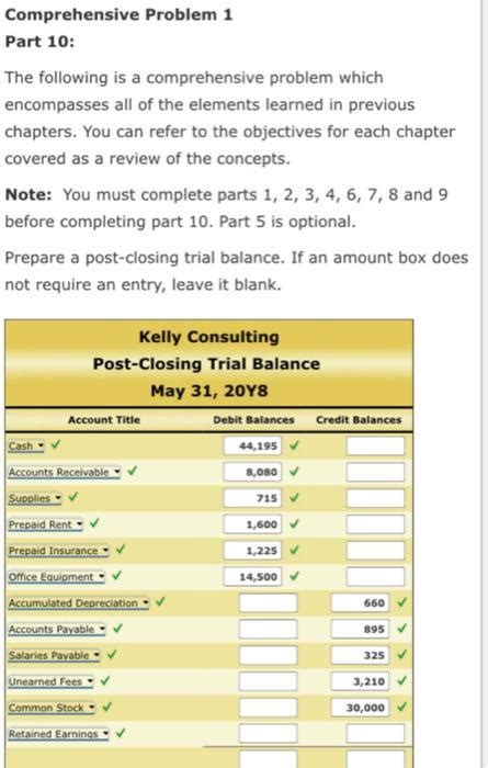 Solved Comprehensive Problem 1 Part 10 The Following Is A Chegg