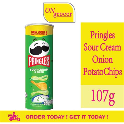 Pringles Sour Cream Onion Potato Chips 107g Shopee Malaysia