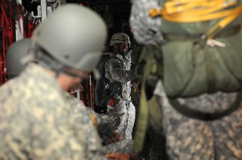 Maj Jerome Parker Stands In The Light Of An Open Paratroop Nara