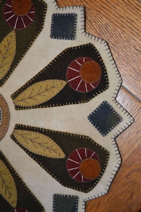 Penny Rug Patterns Changing Leaves Primitive Folk Art Wool Applique