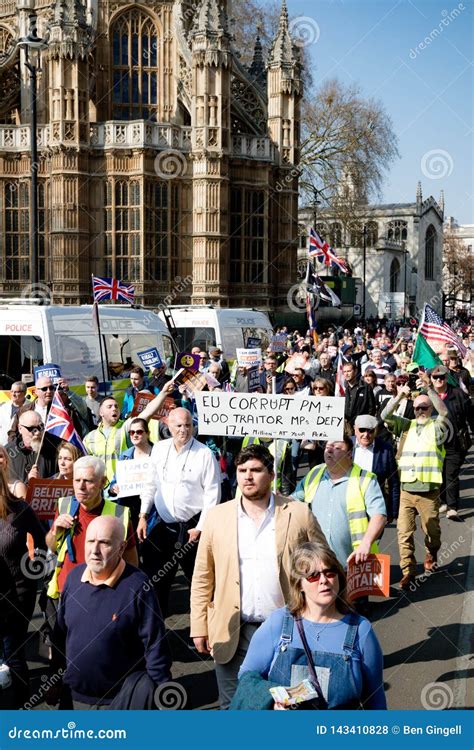 Brexit Day Protest In London Editorial Stock Photo Image Of Union