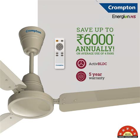 Crompton Energion Hs Bldc Ceiling Fan Ivory Mm Shiningbulb