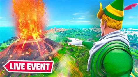 Fortnite Live Volcano Loot Lake Event Happening Now Youtube