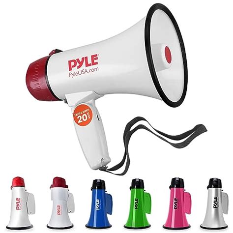 Pyle Haut parleur mégaphone PA Bullhorn 20 W et contrôle du volume