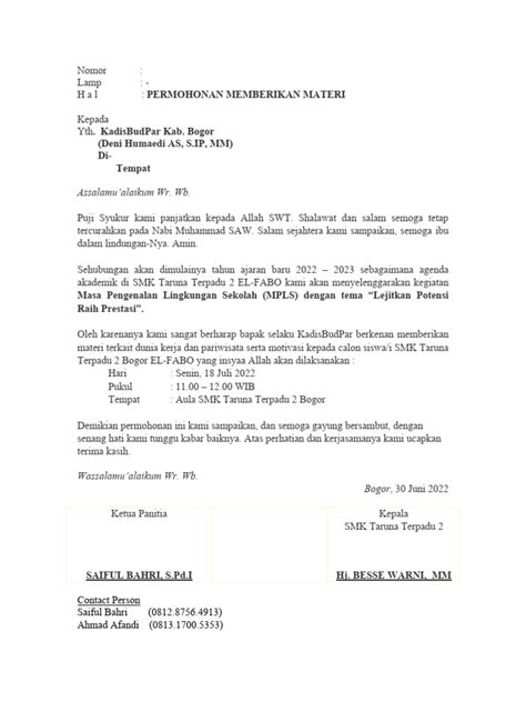 Contoh Latihan Membuat Surat Pdf