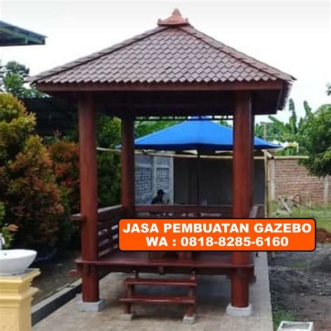 Gazebo Kayu Kelapa 2 5 X 3 M Tiang Bubut Gazebokayu Id Jual Gazebo