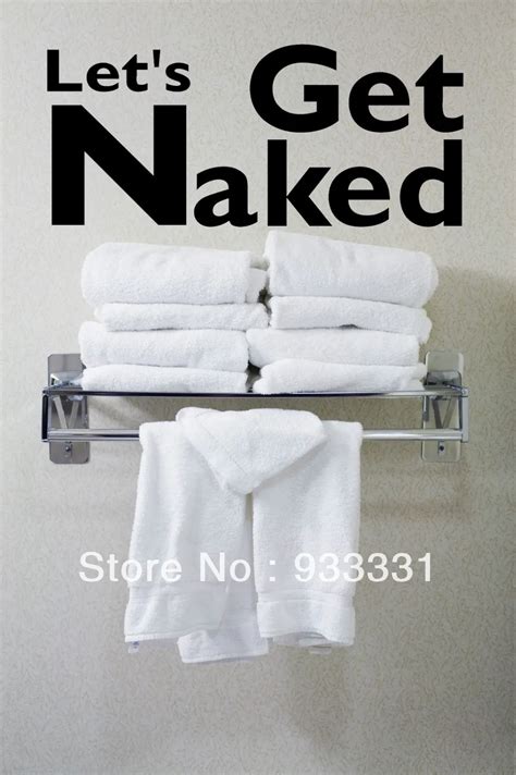 VINYL WALL DECAL STICKER LET S GET NAKED SPA BATHROOM TOILET WASHROOM