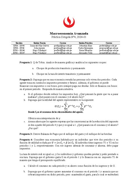 Pd Macroeconom A Avanzada Macroeconom A Avanzada Pr Ctica