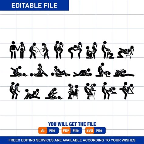 Sex SVG Sexual Positions EPS Foreplay Vector Fuck Positions PNG Sex Silhouette Kama Sutra