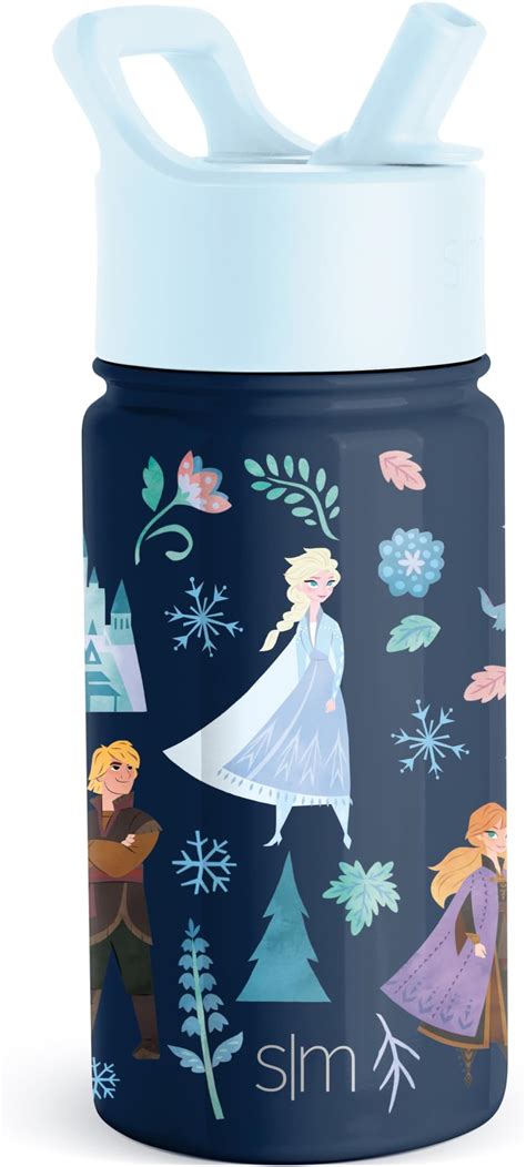 Simple Modern Disney Frozen Anna y Elsa Botella de agua para niños