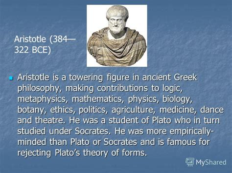 Presenta T On About Ar Stotle Aristotle Is A