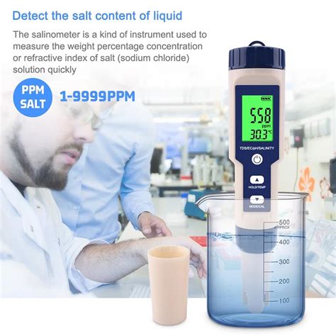 EZ 9909 5 In 1 Salinity TDS EC Temperature PH Meter Water Quality