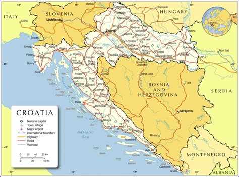 Carte Croatie Voyages Cartes