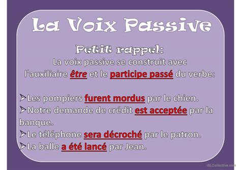 La voix passive Français FLE powerpoints