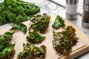 Cheesy Baked Kale Chips - F-Factor