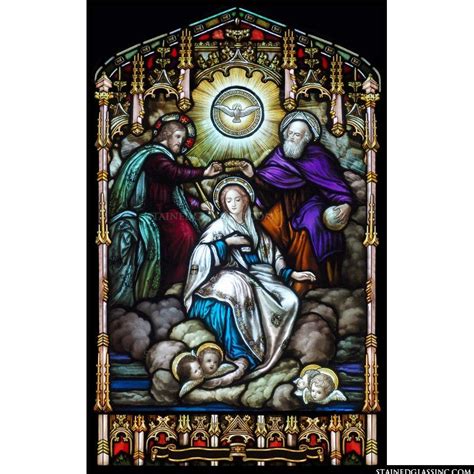 Mary S Coronation Religious Stained Glass Window Stained Glass Church