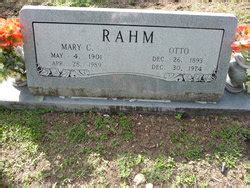 Mary Cecilia Tillie Minnich Rahm 1901 1989 Memorial Find A Grave