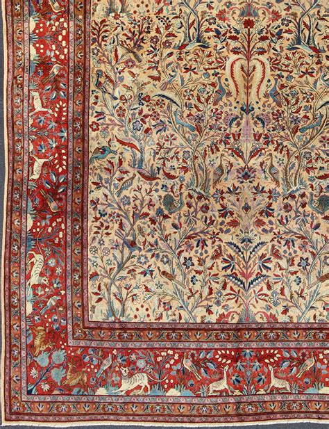 Antique Kashan Rug 13 0701 Kashan 8 8 X 12 0 Wool All Over