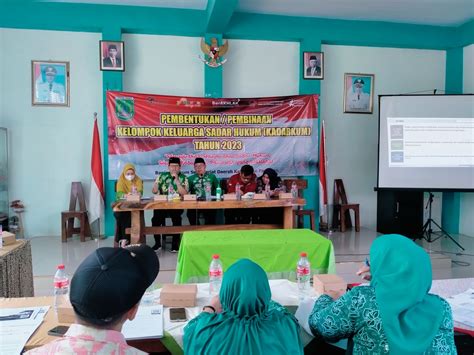 PEMBENTUKAN PEMBINAAN KELOMPOK KELUARGA SADAR HUKUM KADARKUM TAHUN