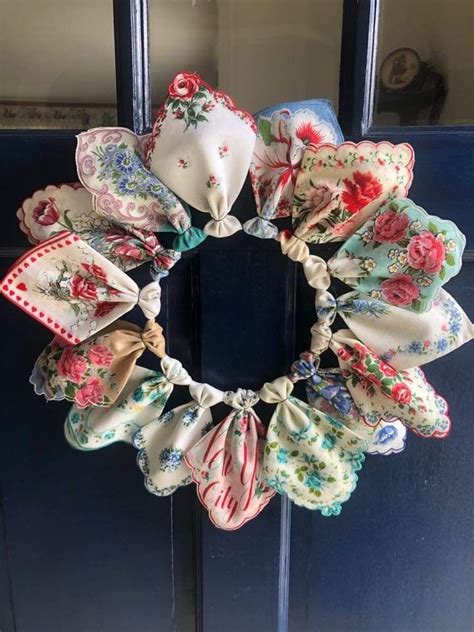 Pin By Tamara Bowman On Hankies Easy Diy Wreaths Vintage