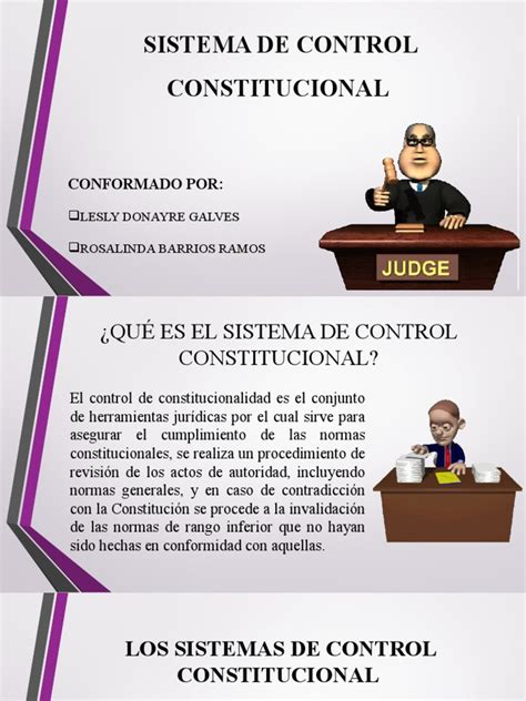 Sistema De Control Constitucional Pdf Juez Constitución