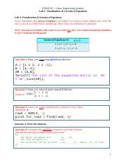 Linear Lab Answers Docx Engr Linear Engineering Systems Lab