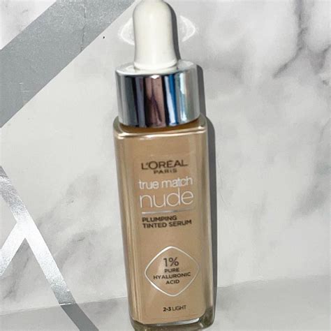 The Loreal Paris True Match Nude Plumping Tinted Serum Foundation Review With Before After