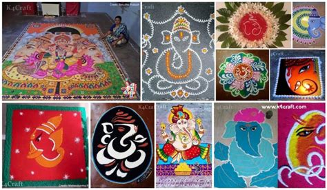 25+ Latest Ganesh Chaturthi Rangoli designs for 2024 - K4 Craft