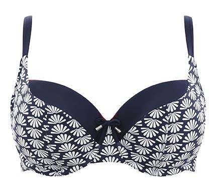 Non Padded Balconnet Bikini Milano Navy Print