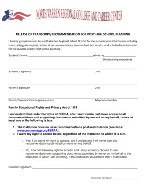 Fillable Online Northwarren Application For National Honor Society