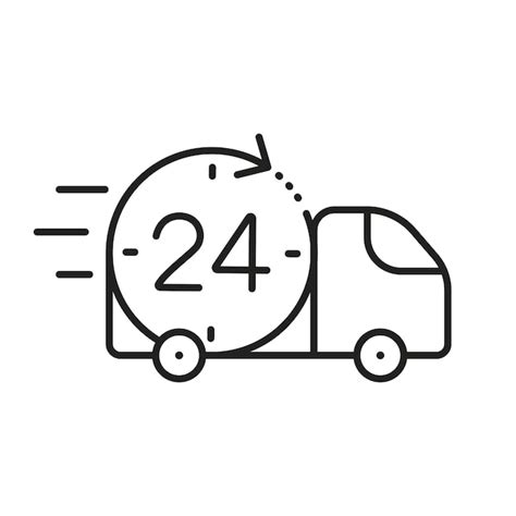 Premium Vector | Online 24 delivery