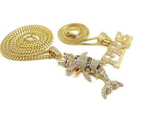 New Ice Bling Young Dolph Pre And Dolphin Chain Set Ebay