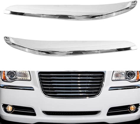 Amazon Wflnhb Chrome Front Bumper Molding Trim Pair Replacement