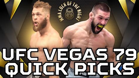 Ufc Vegas Quick Picks Fiziev Vs Gamrot Youtube