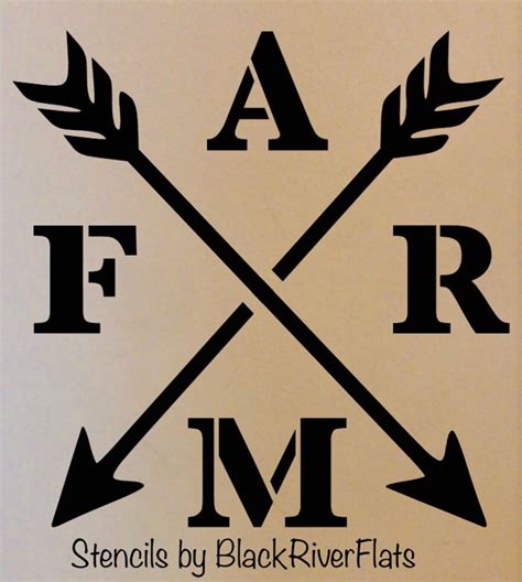 Farm Crossed Arrow Stencil Reusable Stencil Mil Etsy