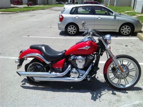 2008 Kawasaki Vulcan 900 Cruiser Candy Apple Red 21000 Miles For