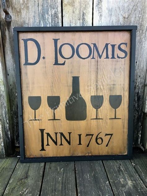 D Loomis Colonial Tavern Sign Reproduction Tavern Dloomis Sign